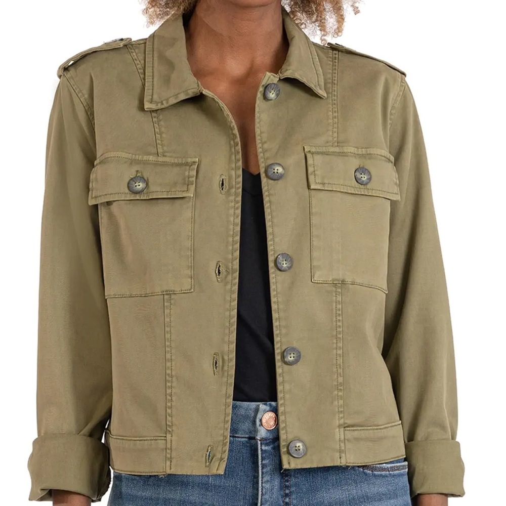 Kut from the Kloth Rosalyn  Trucker Flap Jacket NWOT